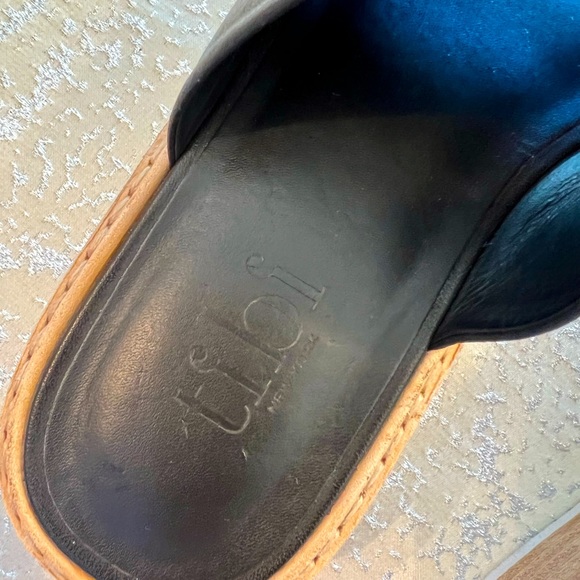 NWOT Tibi New York Black Leather Platform, Slip on, Mules. Comfortable & modern - Picture 4 of 7